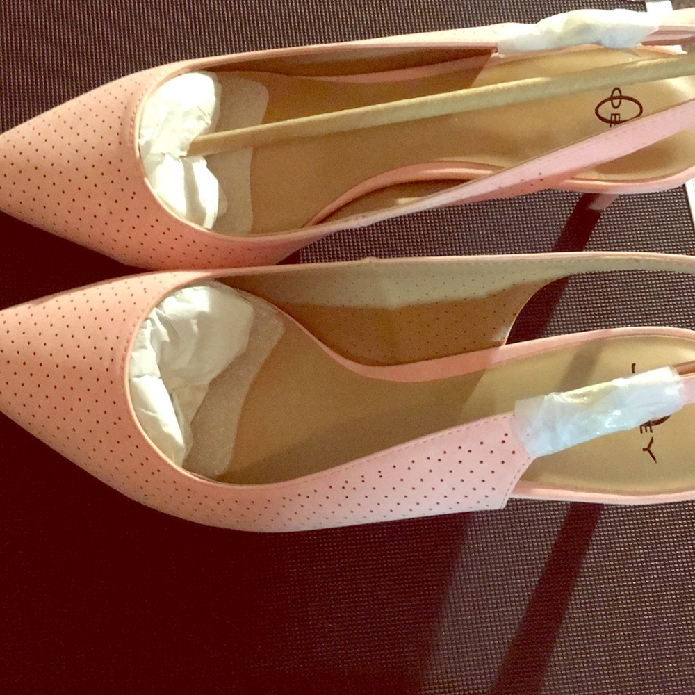 Pink Polka Dot Joey O Sued Slingbacks